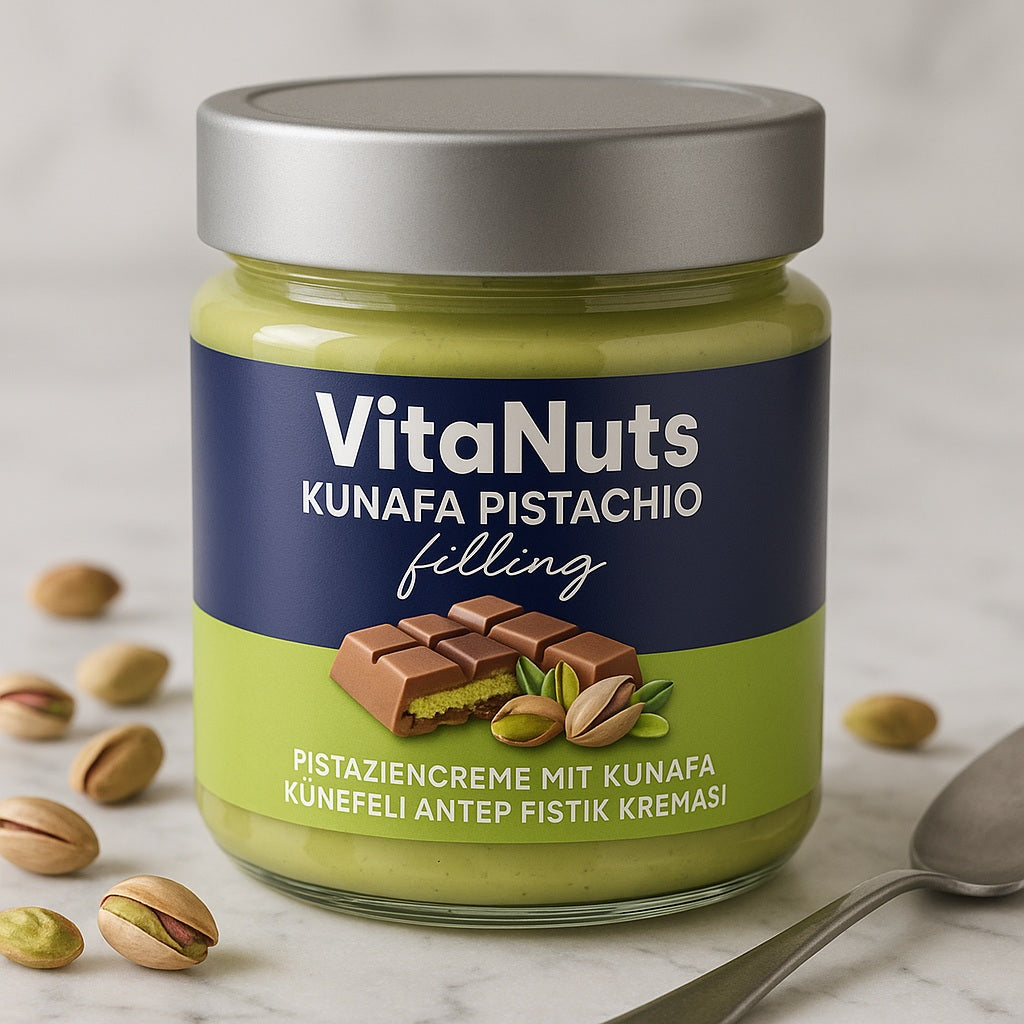 Kunafa Pistachio Filling – Creamy Pistachio & Crunchy Kunafa Spread (7 oz)