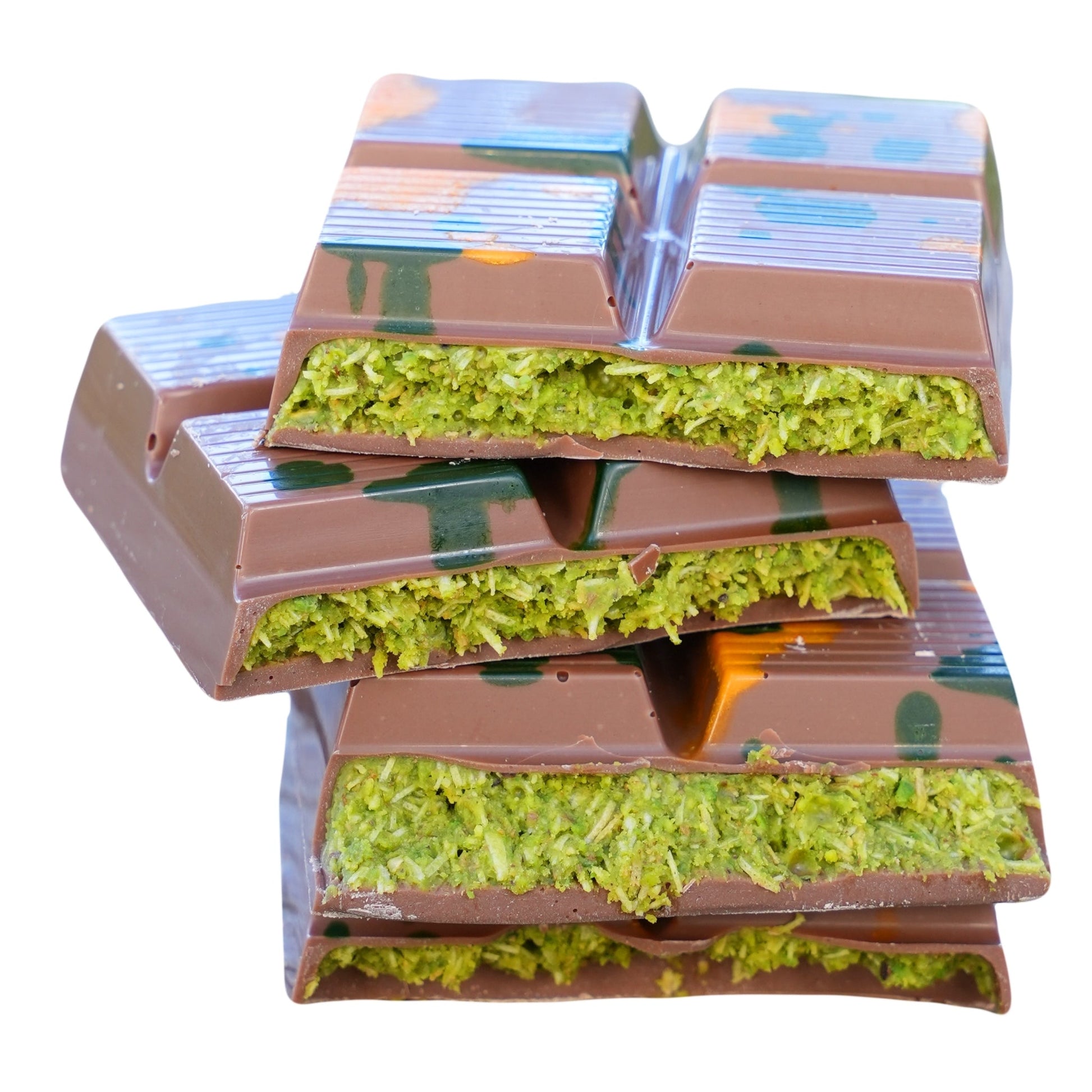 Çotanak Dubai Chocolate Bar - Milk Chocolate Filled with Pistachio Cream and Roasted Kadaif 180g (6.3 oz) - Exporgin - Global Shopping Site