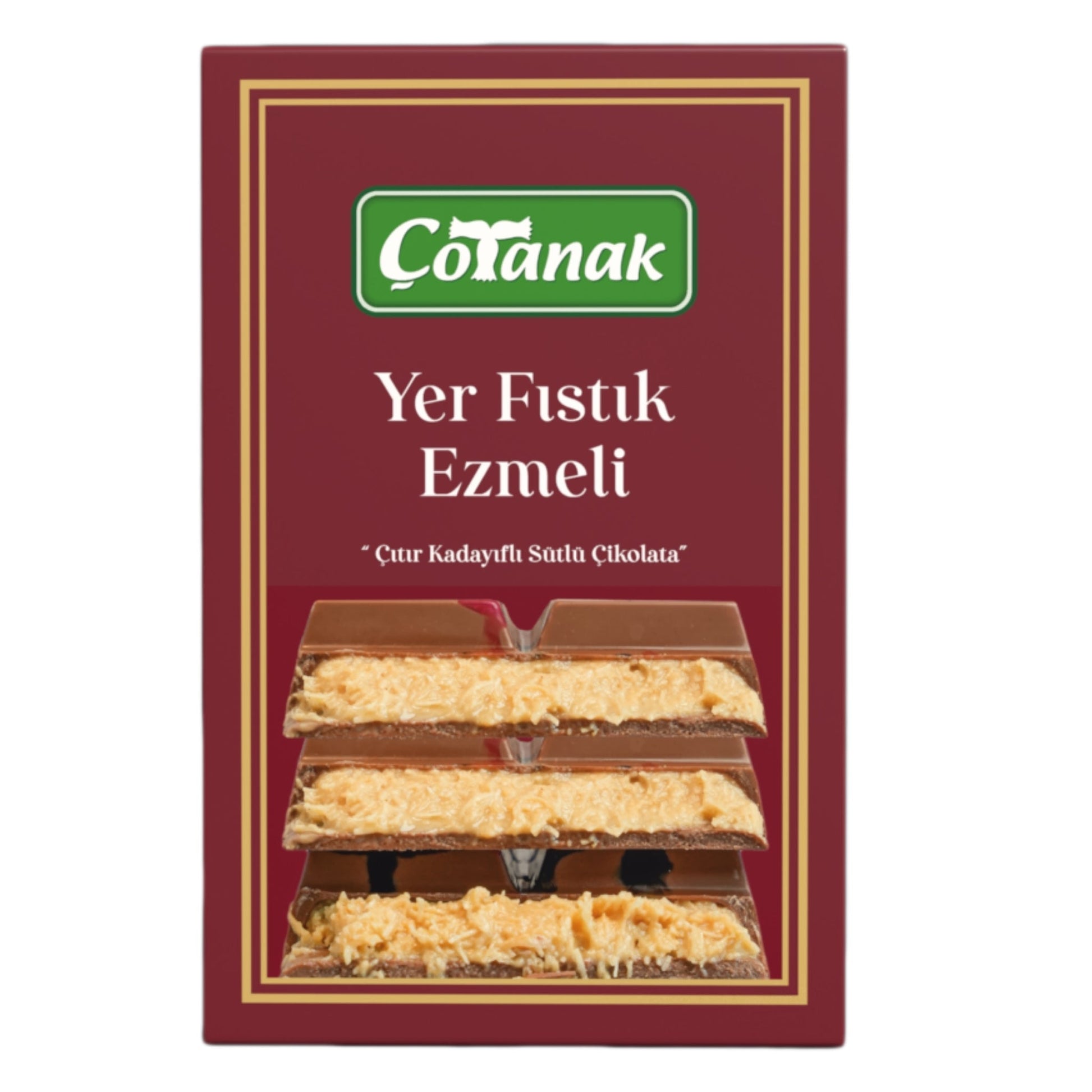 Çotanak Gourmet Chocolate Bar with Peanut & Kadayif Crunch 180g (6.3 oz) - Exporgin - Global Shopping Site