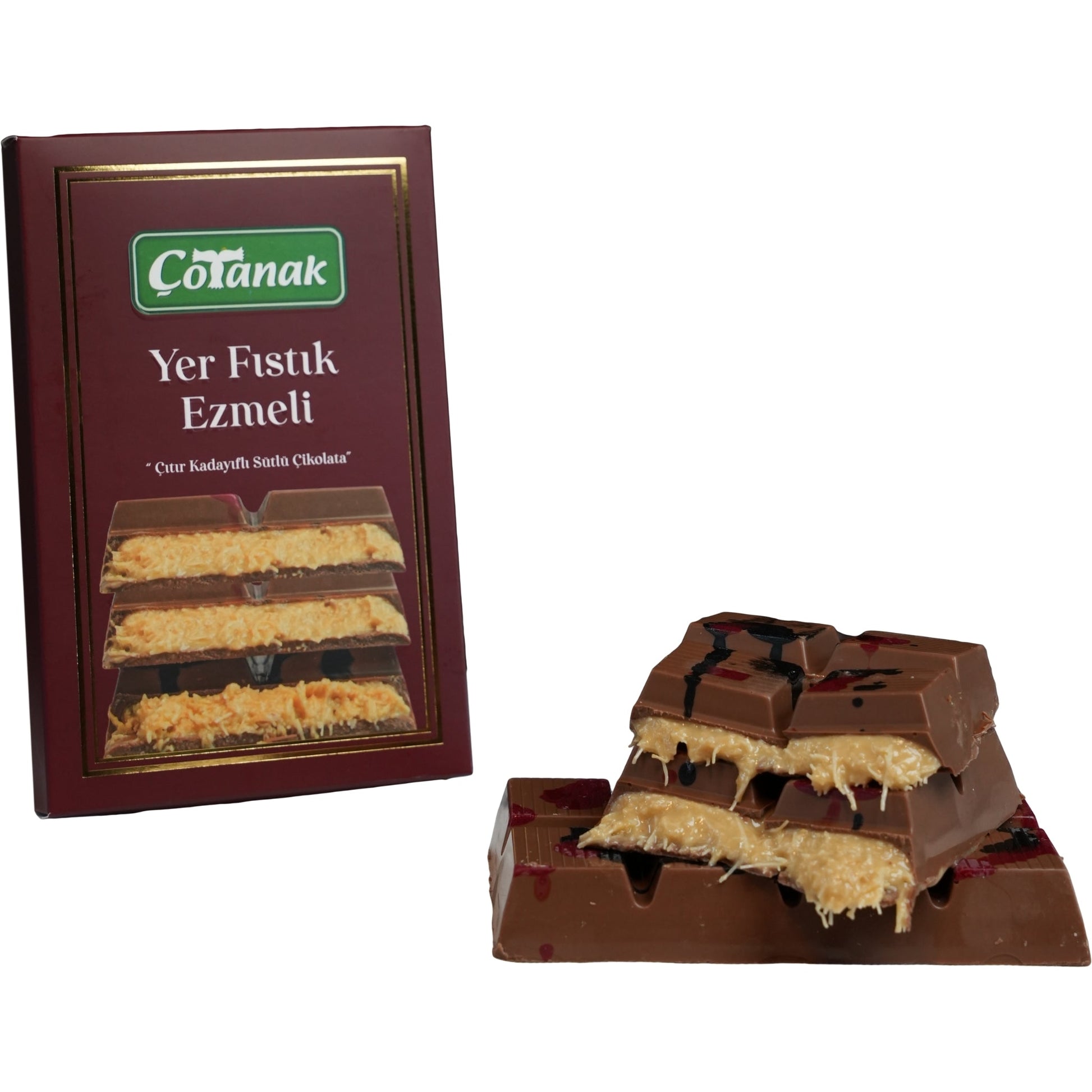 Çotanak Gourmet Chocolate Bar with Peanut & Kadayif Crunch 180g (6.3 oz) - Exporgin - Global Shopping Site