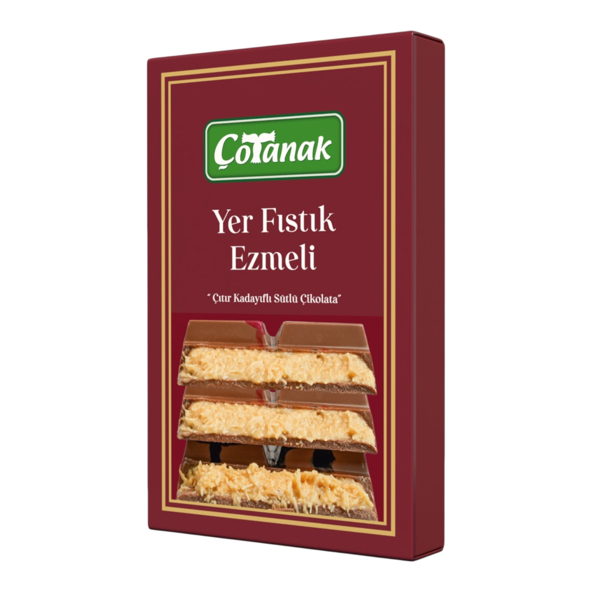 Çotanak Gourmet Chocolate Bar with Peanut & Kadayif Crunch 180g (6.3 oz) - Exporgin - Global Shopping Site