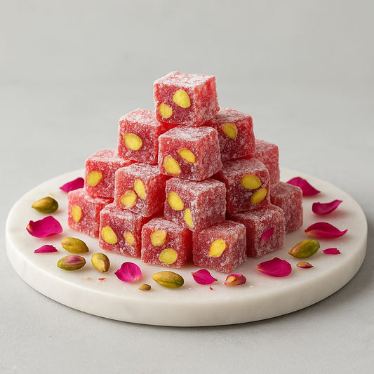 Double Roasted Turkish Delight with Pomegranate & Pistachios