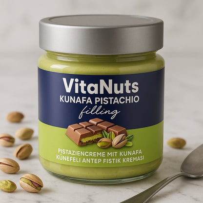 Kunafa Pistachio Filling – Creamy Pistachio & Crunchy Kunafa Spread (7 oz)