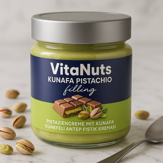 Kunafa Pistachio Filling – Creamy Pistachio & Crunchy Kunafa Spread (7 oz)